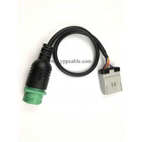 14 Way RP1226 to Type2 J1939 ELD Cable Length 24  inches - 副本